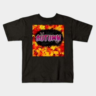 Autumn Leaves Halloween Kids T-Shirt